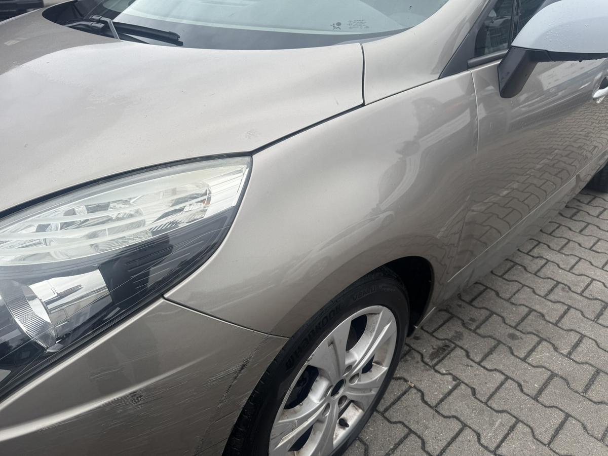 Renault Scenic 3 original Kotfl&uuml;gel vorne links DQ44 Bleu Odyssee Metallic Bj.2009